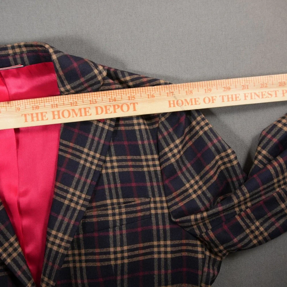 Collegiate Italian Elbow Patch Plaid El Ganso Subalpino Men Blazer Jacket EUR 46